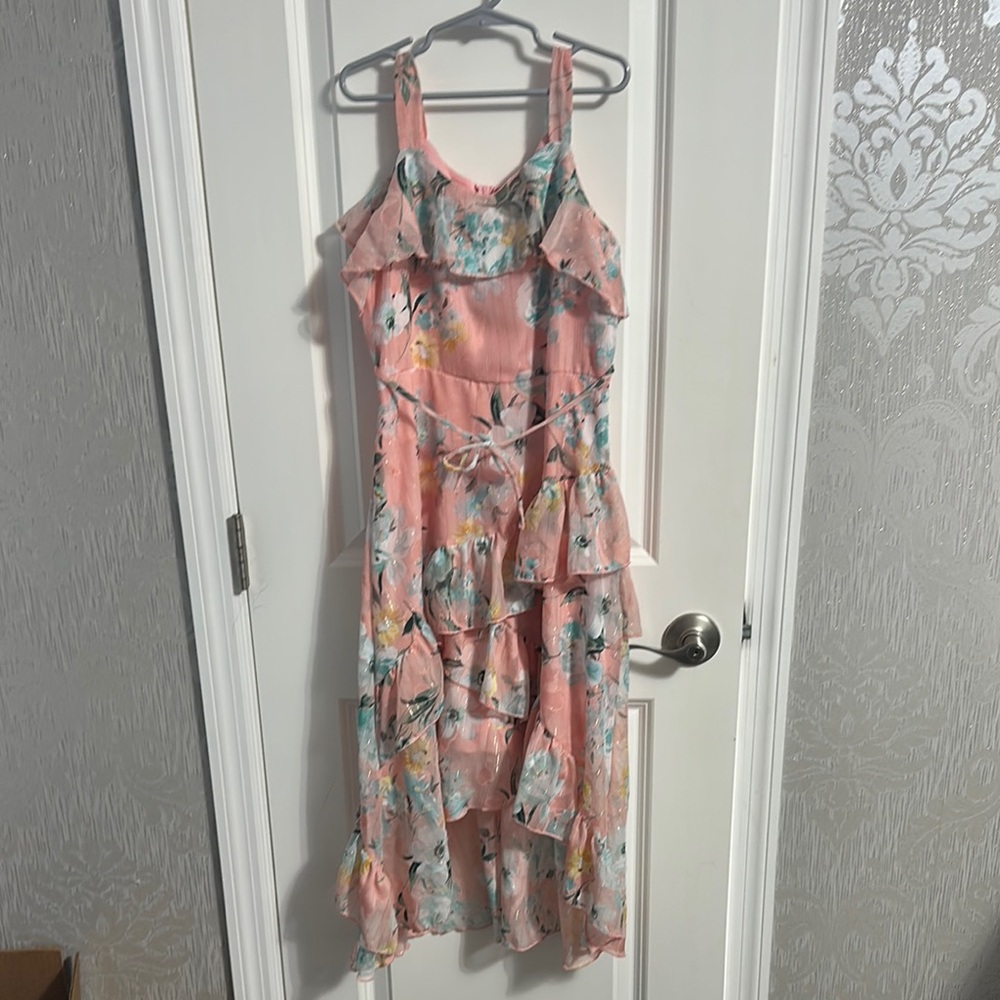Speechless Pink Ruffled Tiered Sundress